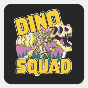 Dino Squad logo Square Sticker