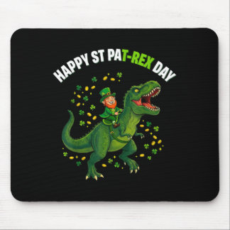 Dino St Patricks Day Kids Saint Patricks Boys Mouse Pad