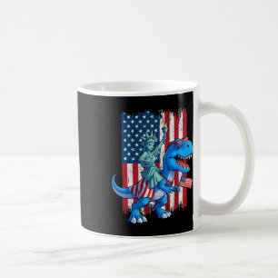 Dino Statue Of Liberty 4th Of July Trex American F Coffee Mug