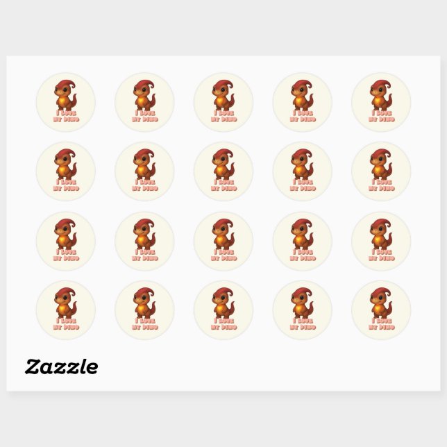 Dino Sticker Sheet – Dino Kammli Love Edition  (Sheet)
