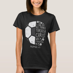 Dino Striker T-rex Soccer Kick Funny Dinosaur Spor T-Shirt