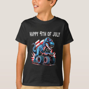 Dino T-rex Shirt For Boys 4th Of July Shirt Americ
