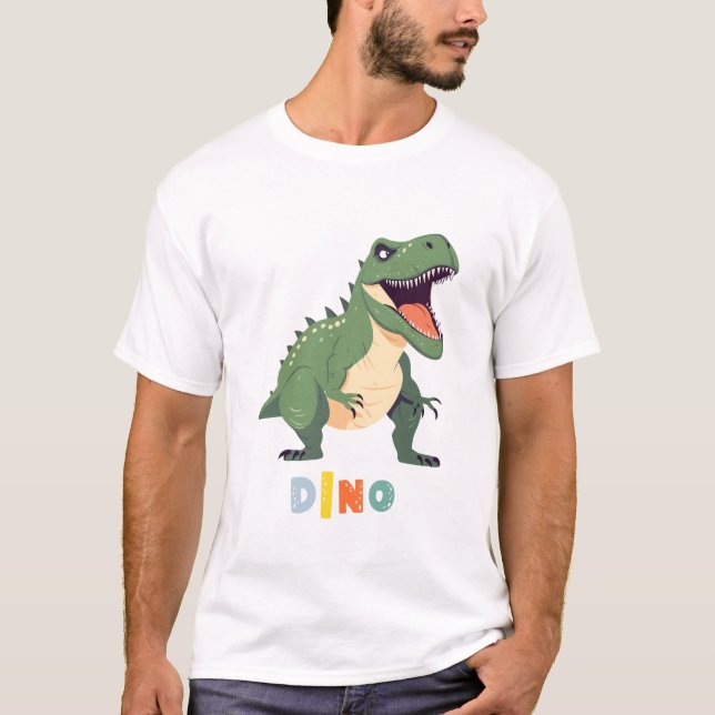 Dino T-Shirt: Fun Prehistoric Fashion T-Shirt (Front)