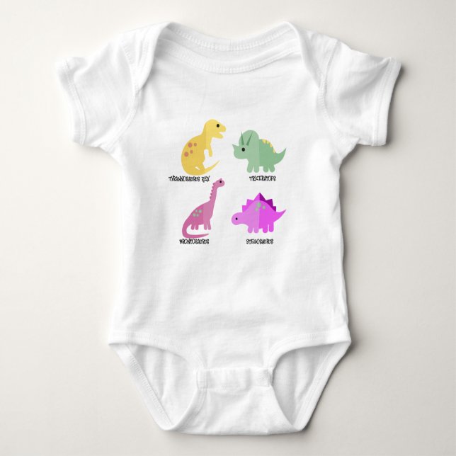 "Dino Tee"  Baby Bodysuit (Front)