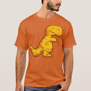 Dino TRex Chicken Nugget Pattern Funny Dino Tyrann T-Shirt