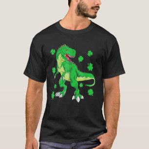 Dino Trex Shamrock Patricks For Fun St. Patrick's T-Shirt