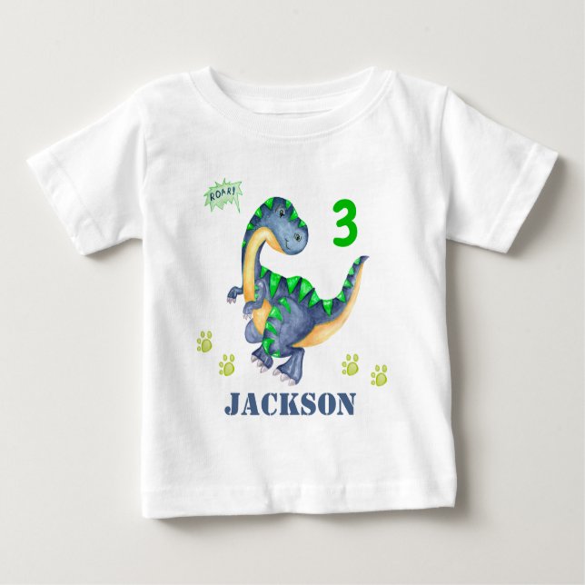 Dino tshirt Dino toddler tshirt Dinosaur tshirt (Front)