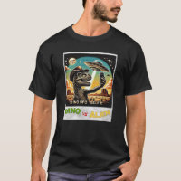 Dino UFO Selfie: Dino vs Alien (Man Tshirt) #07