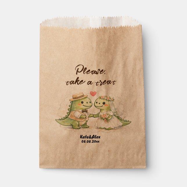 Dino Wedding Favour Bags (Front)