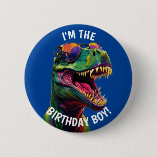 Dinoasur Cool T Rex BIRTHDAY Boy 6 Cm Round Badge