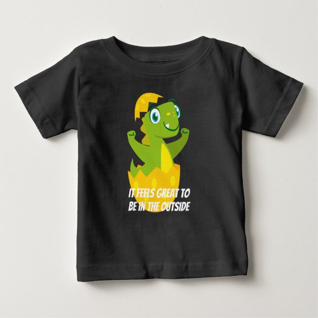 DinoChick Baby Fine Jersey T-Shirt (Front)