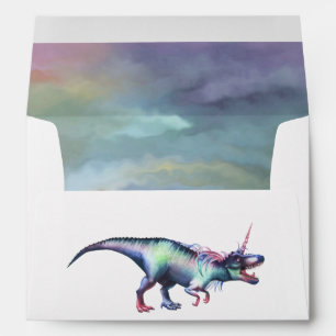 Dinocorn Party Roaring Magical Unicorn Dinosaur Envelope