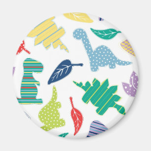 Dinomite! Cute Colourful Dinosaur Pattern Magnet