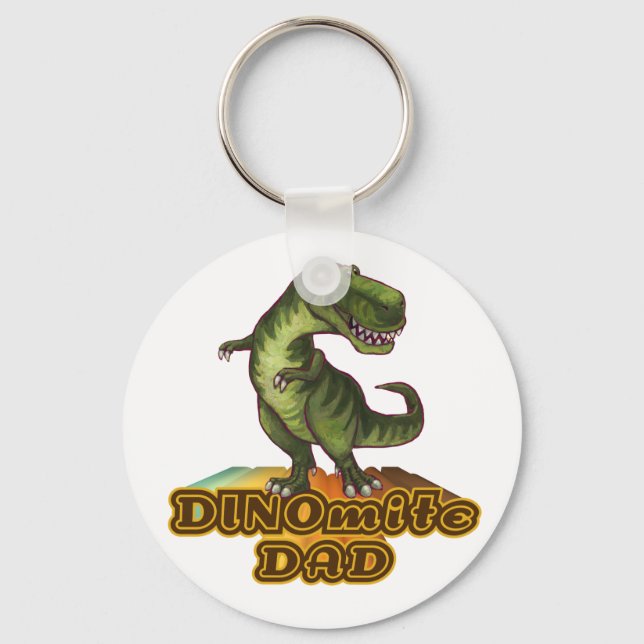 Dinomite Dad Key Ring (Front)