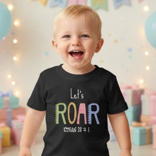 Dinos let's roar kids birthday baby T-Shirt