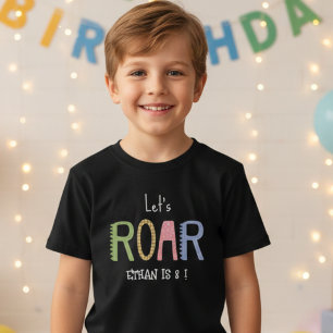 Dinos let's roar kids birthday  T-Shirt