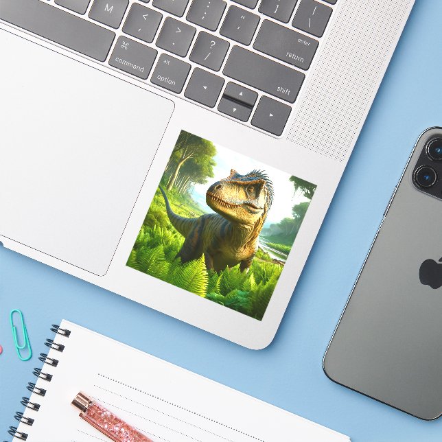 Dinosaur (Laptop w/ iPhone)
