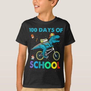 Dinosaur 100 days of School Kids Boys T-Shirt