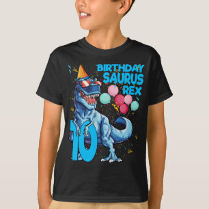 Dinosaur 10th Birthday T Rex 10 Year Old BIRTHDAYS T-Shirt