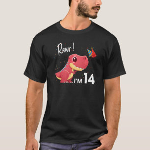 Dinosaur 14th Birthday  Reptile Animal  Graphic T-Shirt