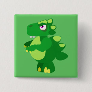 Dinosaur 15 Cm Square Badge