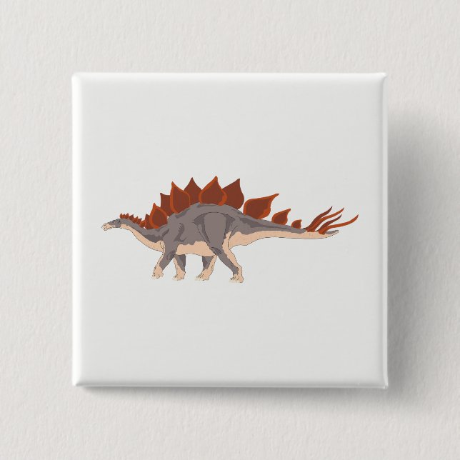 Dinosaur 15 Cm Square Badge (Front)