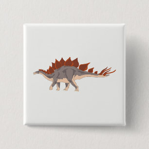 Dinosaur 15 Cm Square Badge