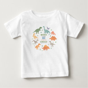 Dinosaur 1st Birthday Party   Cute Prehistoric  Baby T-Shirt