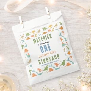 Dinosaur 1st Birthday Party   Cute Prehistoric  Favour Bags