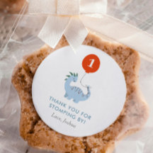 Dinosaur 1st Birthday Party Sticker