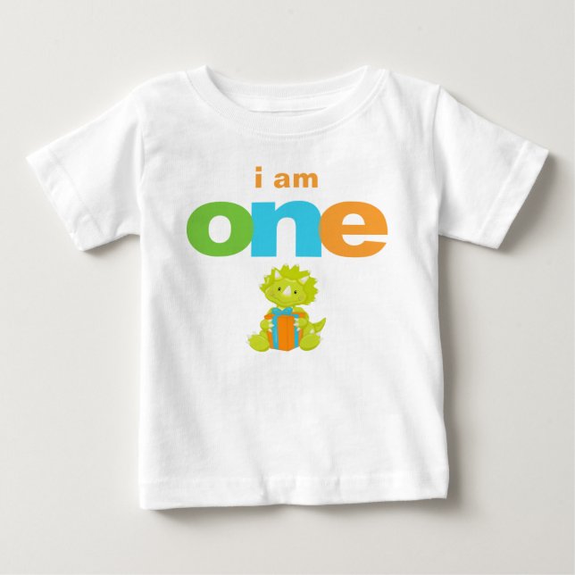 Dinosaur 1st Birthday T-shirt Toddler Baby Kid (Front)