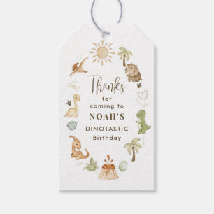 Dinosaur 2nd Birthday Party Favour Tag