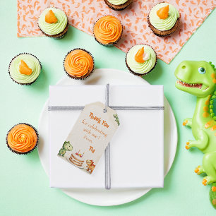 Dinosaur 2nd Birthday Thank You Favour Tags 