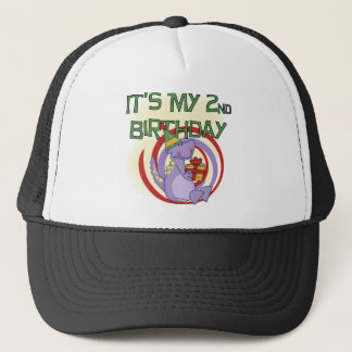 Dinosaur 2nd Birthday Tshirts and Gifts Trucker Hat