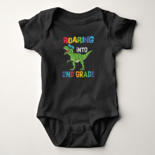 Dinosaur 2nd Grade Back to School Kids Gift Baby Bodysuit