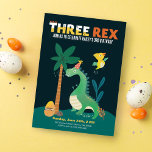 Dinosaur 3-Rex Kids Third Birthday Party Invites<br><div class="desc">This little T-rex is a Three-Rex in this dinosaur themed birthday party invitations. Your soon-to-be three year old deserves to celebrate with these fun and playful dinosaurs. Custom 3rd birthday invites for your boy or girl. White with dinosaur theme illustration on back.</div>