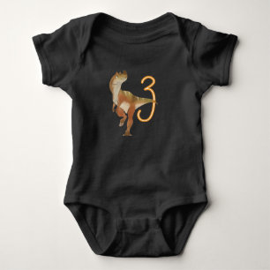 Dinosaur 3rd birthday baby bodysuit