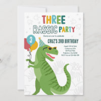 Dinosaur 3rd Birthday Party T-Rex 3rd Birthday