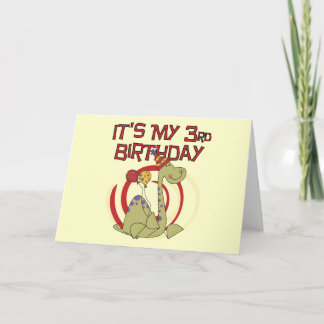 Dinosaur 3rd Birthday Tshirts and Gifts Card