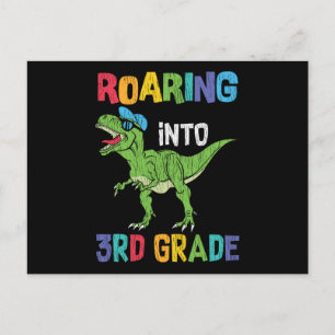 Dinosaur 3rd Grade Back to School Kids Gift Postcard