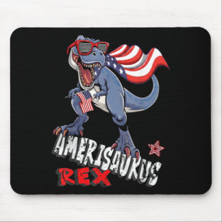 Dinosaur 4th Of July Amerisaurus Rex Funny Mouse Pad
