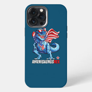Dinosaur 4th Of July Amerisaurus T Rex Funny Kids iPhone 13 Pro Max Case