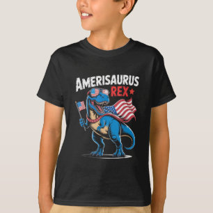 Dinosaur 4th Of July Boys Girls Men Amerisaurus T T-Shirt