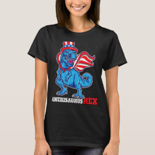 Dinosaur 4th of July Funny Amerisaurus T-Rex gift T-Shirt