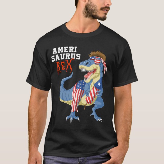 Dinosaur 4th of July T-Shirt (Front)