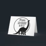 Dinosaur 50th Birthday Card for Brother<br><div class="desc">Simple,  unique,  cool black dinosaur silhouette in combination with greeting message. Unique,  modern ,  novelty,  funny 50th birthday greeting card. 
All graphic elements are free for change - you can easily choose different year or different person!</div>