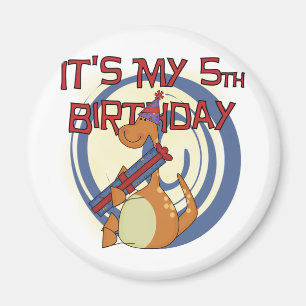 Dinosaur 5th Birthday Tshirts and Gifts Magnet