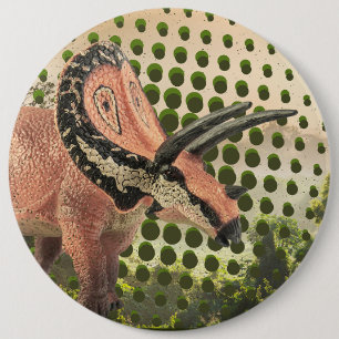 dinosaur 6 cm round badge
