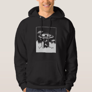 Dinosaur Abduction Alien Sci-Fi UFO Extraterrestri Hoodie