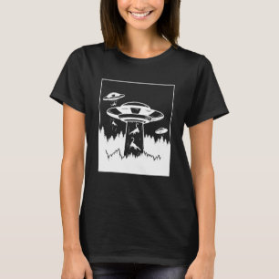 Dinosaur Abduction Alien Sci-Fi UFO Extraterrestri T-Shirt
